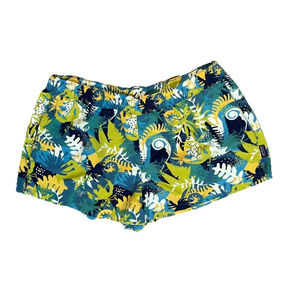 Patagonia Pants - Patagonia Shorts Women Barely Baggies Size Small Green Blue Floral Pockets Sport